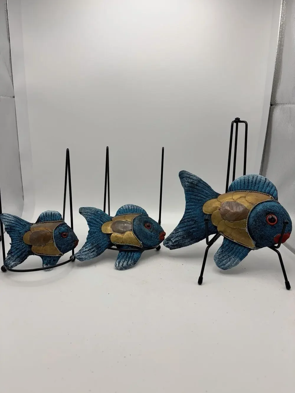 tonala mexican pottery Fish. Made Of Lava Stone. 1970 - 1990.
